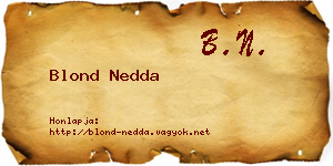 Blond Nedda névjegykártya