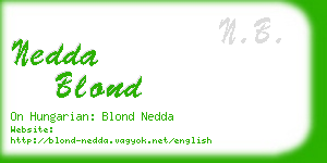 nedda blond business card